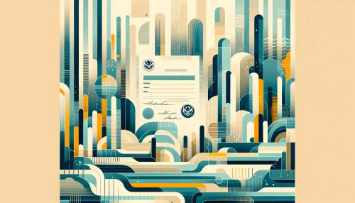 An abstract image of a birth certificate