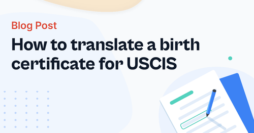 How to translate a birth certificate for USCIS